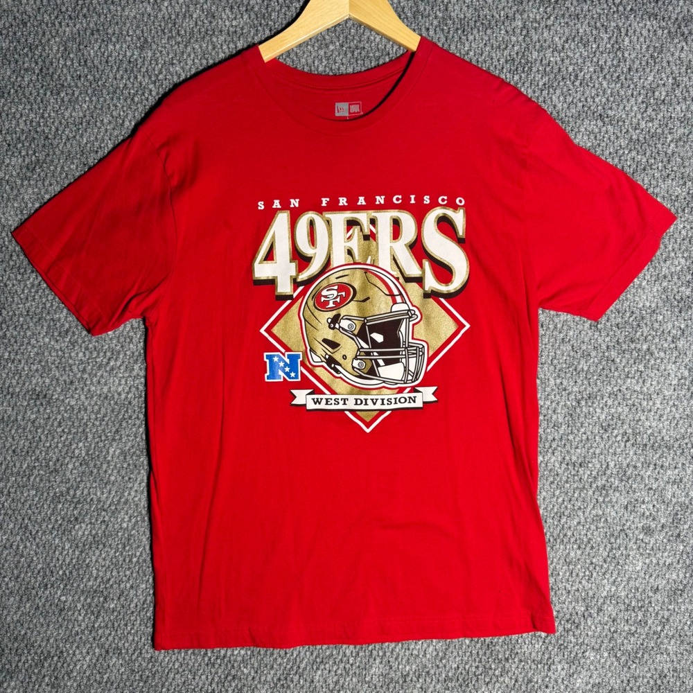 New Era San Francisco 49ers Red Graphic T-Shirt NFL West Division Size Large